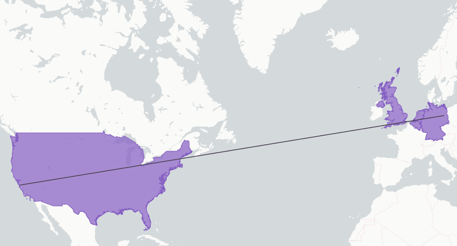 Countries intersecting when using GEOMETRY