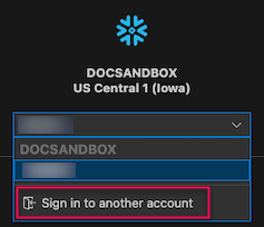 Sign in to, or switch between accounts.