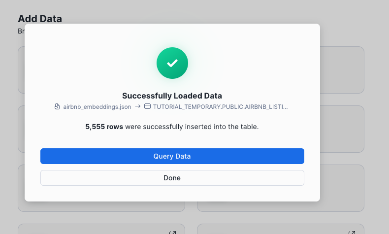 Adding data in Snowsight UI