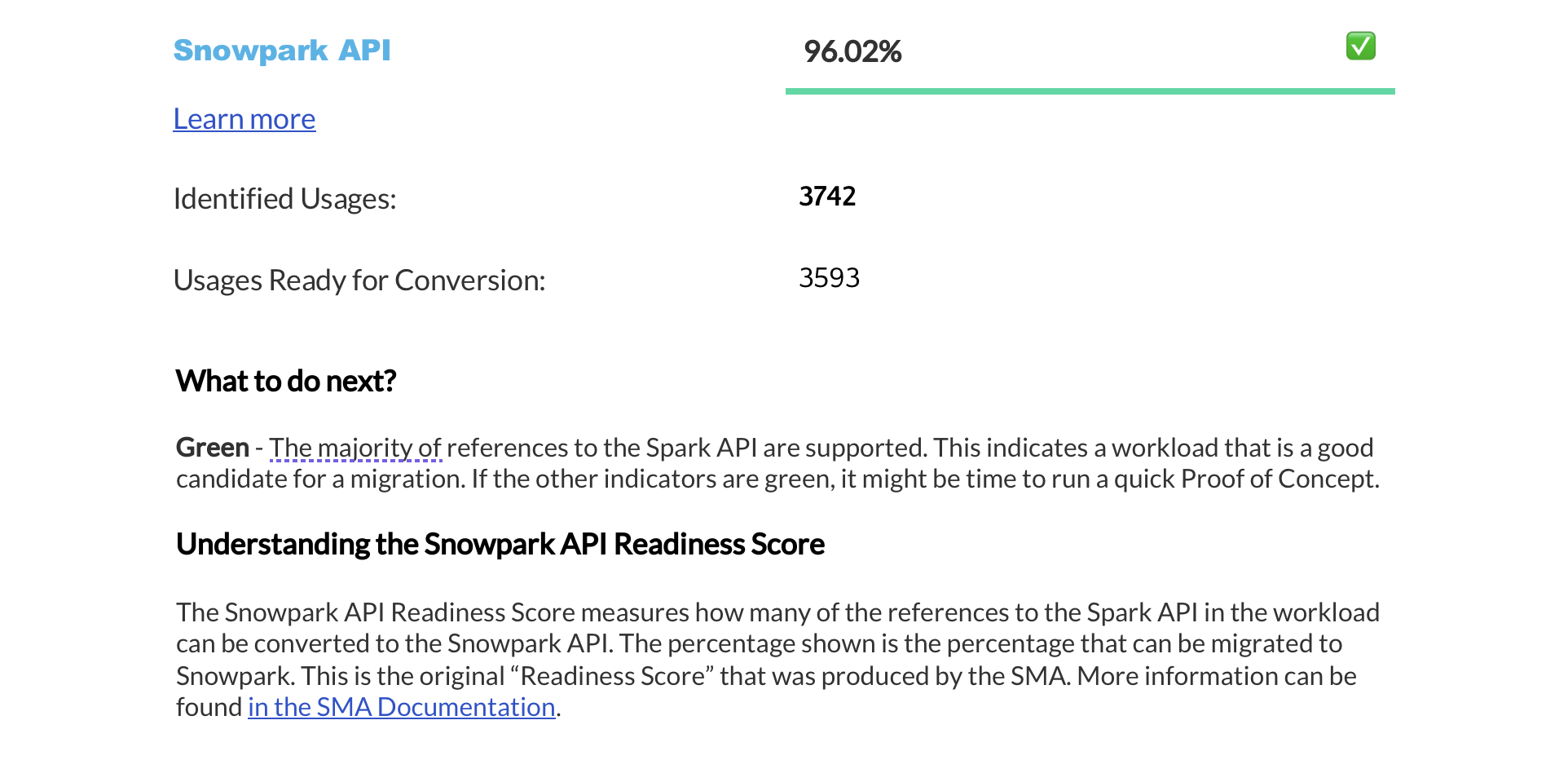 Snowpark API Readiness Score