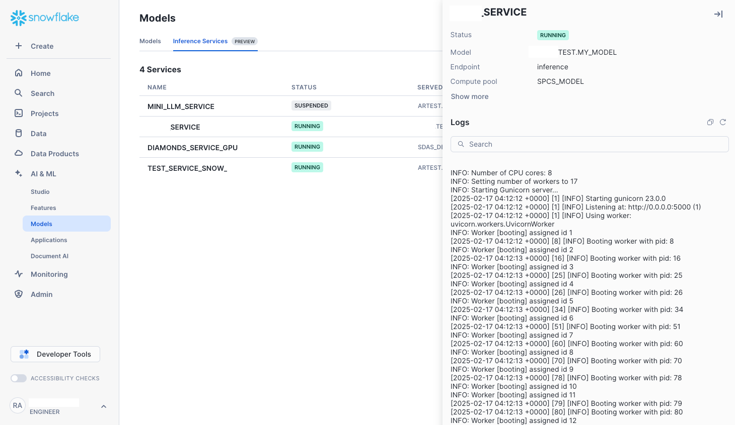 Eine Seite mit Modelldetails, auf der die wichtigsten Informationen zum Modell angezeigt werden