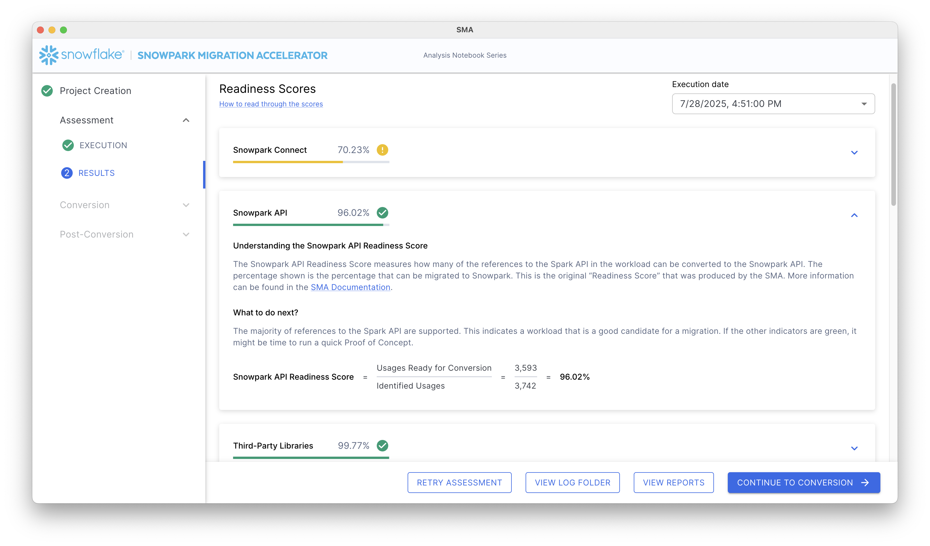 Spark API-Bereitschaftsbewertung