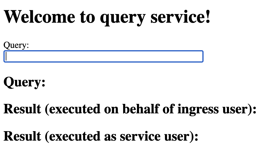 Webformular zur Kommunikation mit dem Abfragedienst.