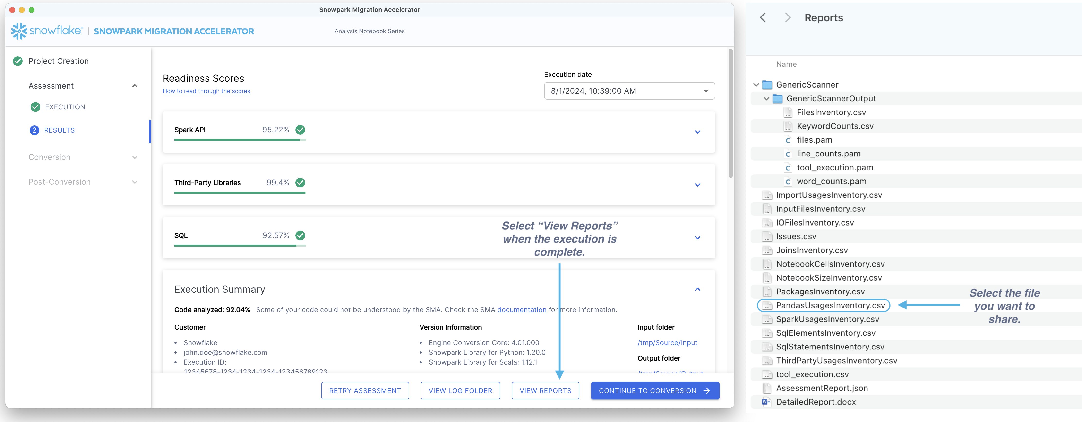 Recherche d'un rapport spécifique