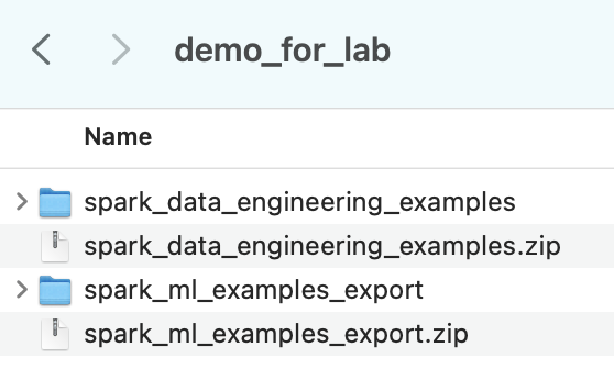 Répertoire avec les bases de code