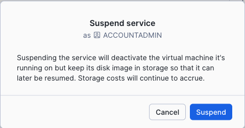 Suspendre une instance Snowflake Postgres