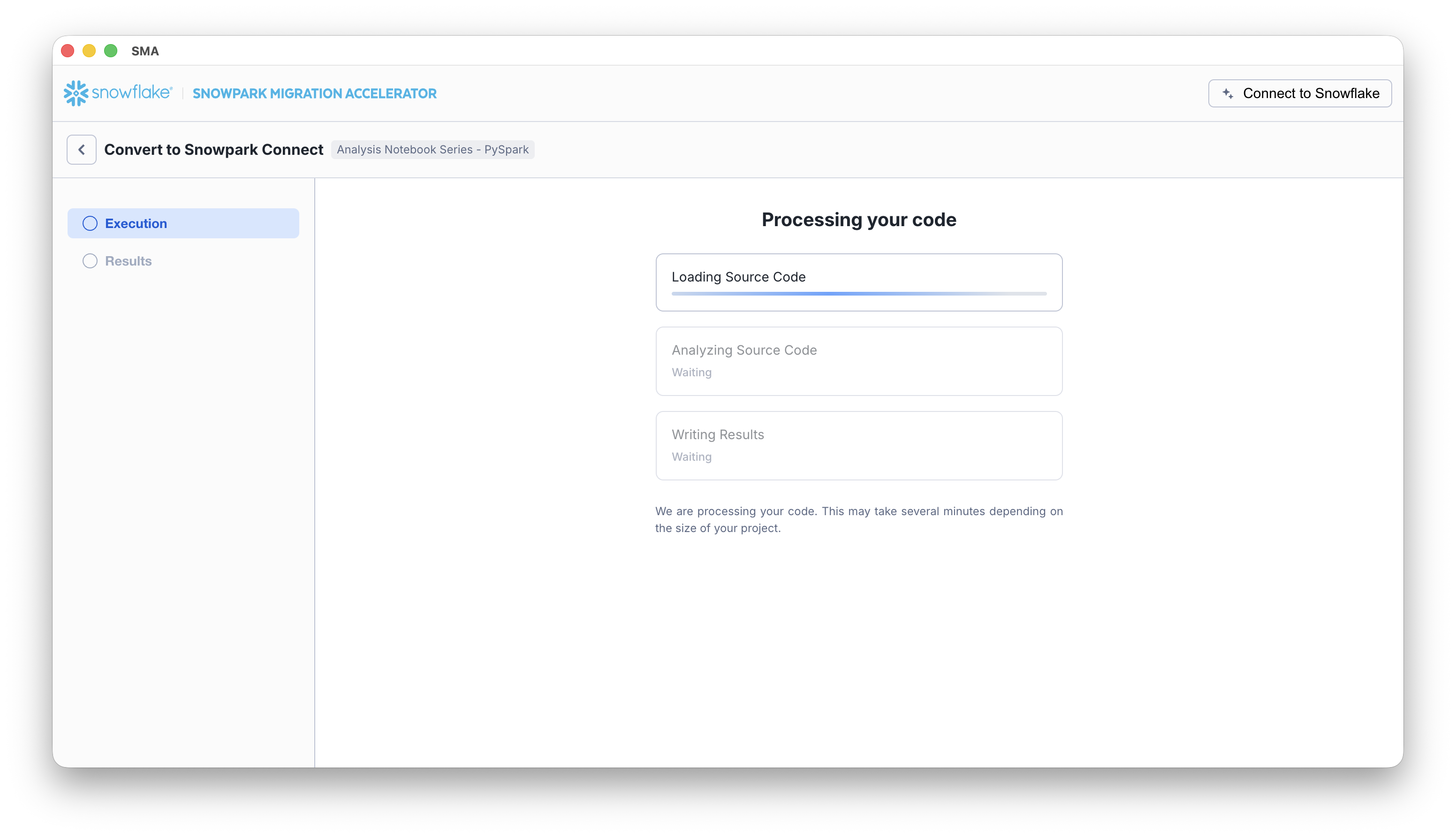 SCOS Conversion execution