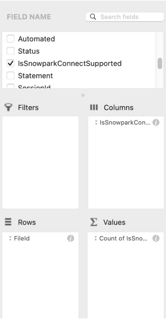 Select FileId and IsSnowparkConnectSupported