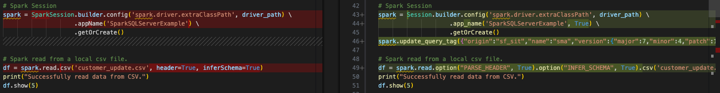 Script before and after