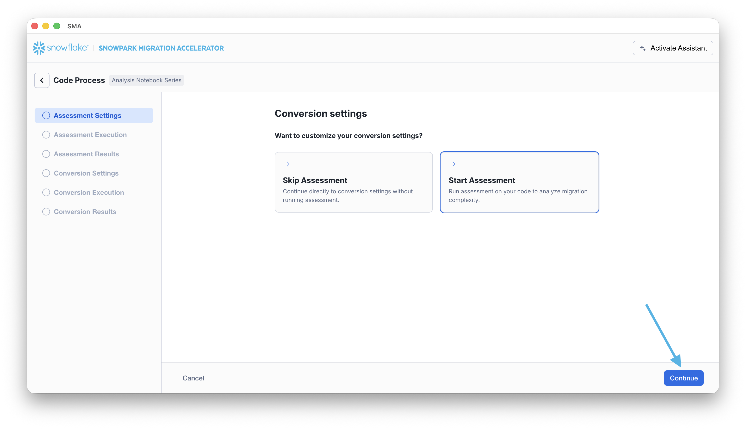 Continue to Assessment