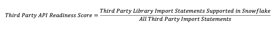 Cálculo da pontuação de preparação de API de terceiros
