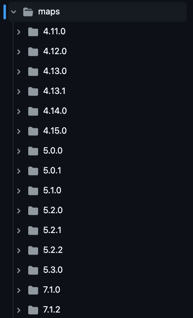 Mappings available to upload