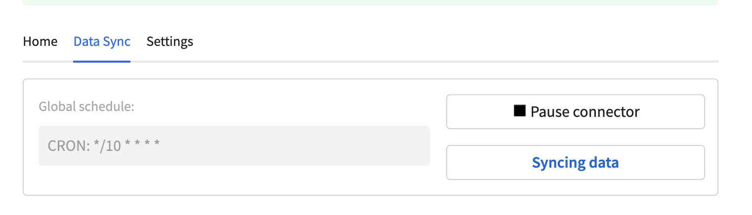 Status da sincronização