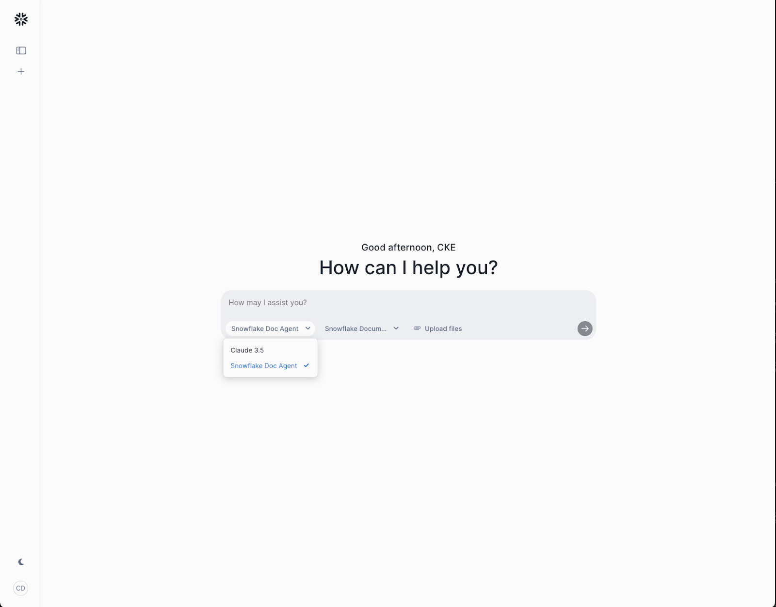 A screenshot showing a chat box created from the agent.