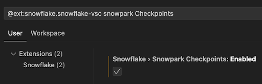 Enabled checkpoints