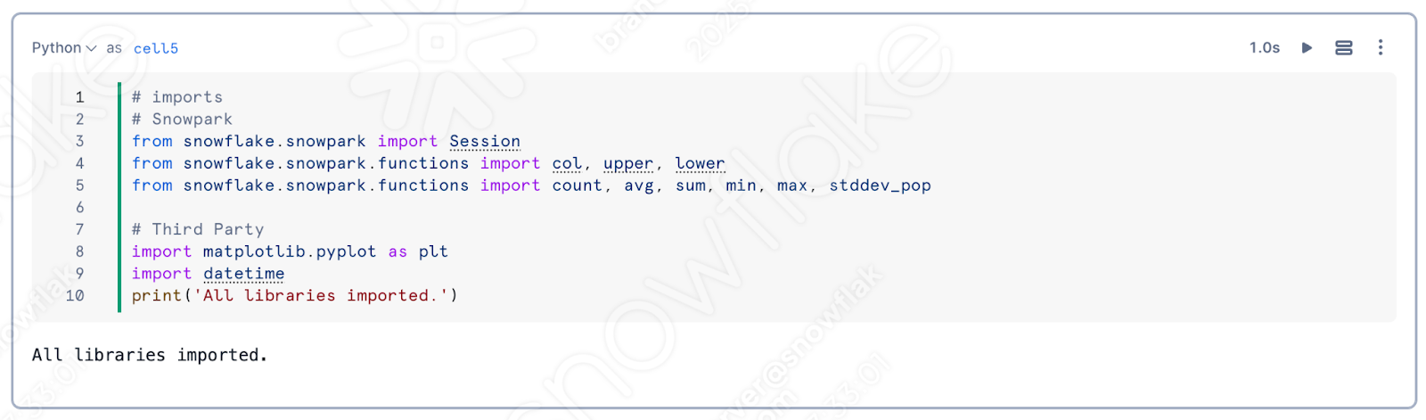 Libraries imported