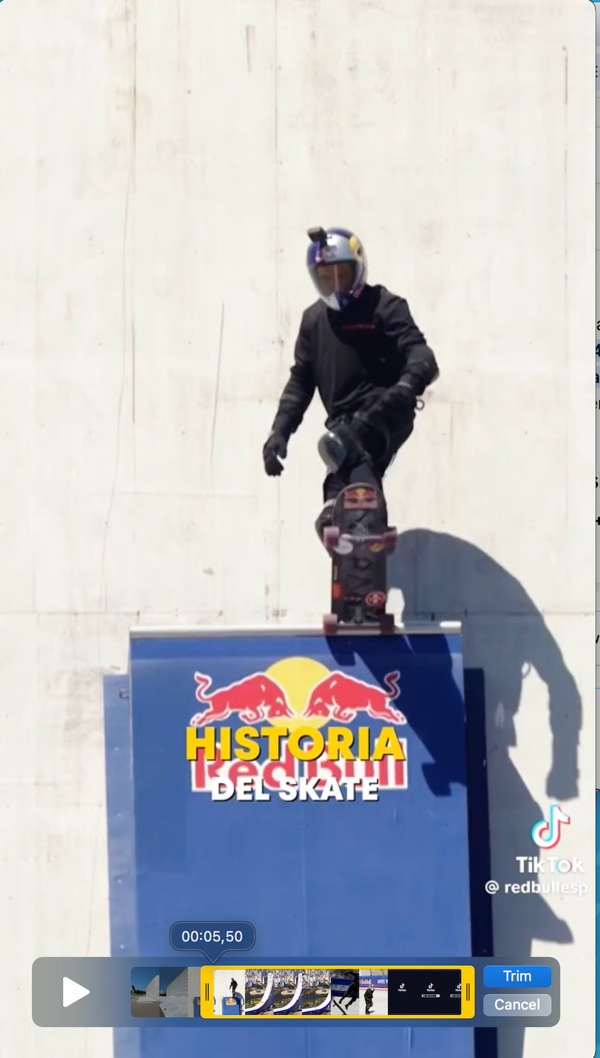Screenshot from a video search result showing a man riding a skateboard