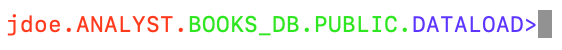 SnowSQL prompt format